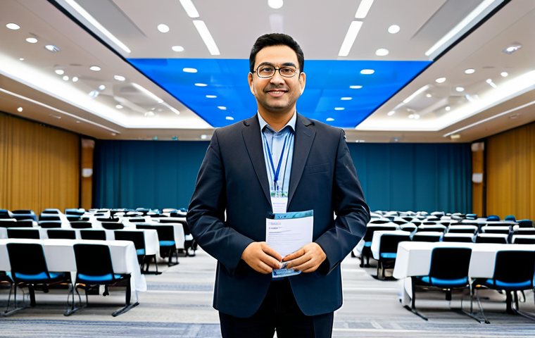 "A professional architectural electrical engineer, fully clothed in appropriate attire, attending an IEEE conference, presenting a paper on sustainable energy solutions, modern conference hall background, safe for work, perfect anatomy, natural proportions, professional, high quality, appropriate content, modest attire, family-friendly."