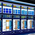 건축전기설비기사 직무별 필요한 스킬셋 - **A highly detailed 3D rendering of an advanced Building Information Modeling (BIM) software interfa...